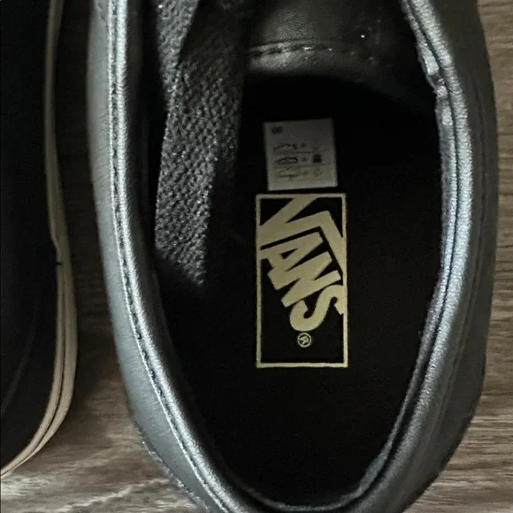 Vans Men's Classic Vegan Leather Black Sneakers - Picture 2 of 5